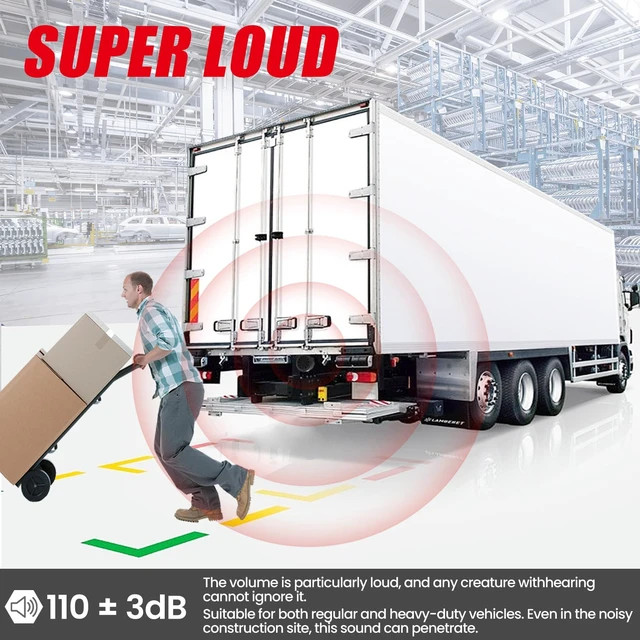 Alt view image 4 of 6 - Backup Alarm 110dB 12V-80V DC Waterproof Industrial Heavy-Duty Backup Reverse Warning Alarm with Super Loud Beeper Tone for Truck Van Freight Car Lorry Heavy Vehicles (110dB-6PC)