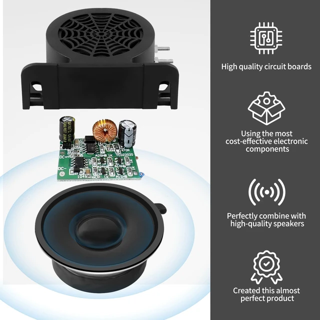 Alt view image 5 of 6 - Backup Alarm 110dB 12V-80V DC Waterproof Industrial Heavy-Duty Backup Reverse Warning Alarm with Super Loud Beeper Tone for Truck Van Freight Car Lorry Heavy Vehicles (110dB-6PC)