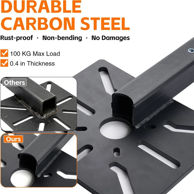 Alt view image 3 of 7 - Heavy Duty Bench Grinder Stand Mount Vise and Grinder, Wall and Table Mounting, Workbench Receiver Hitch Style Tool Mount, Grinder Stand Suitable for Grinders, Vises, Drill Press, etc