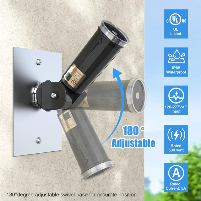 Alt view image 2 of 7 - 10 Pack Photo Cell Outdoor Light Sensor, Dusk to Dawn Sensor 100-277V Input