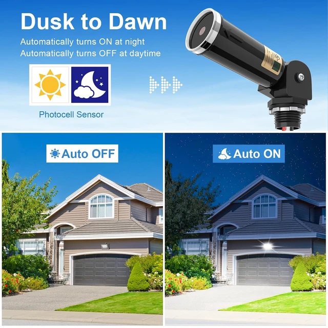 Alt view image 3 of 7 - 10 Pack Photo Cell Outdoor Light Sensor, Dusk to Dawn Sensor 100-277V Input