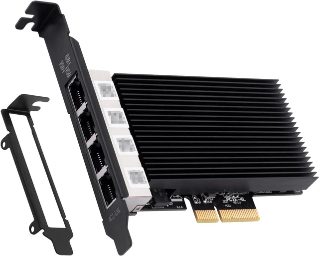 Main image of 4-Port 2.5Gbps PCIe Ethernet Card with I226, NAS/Gaming/Workstation