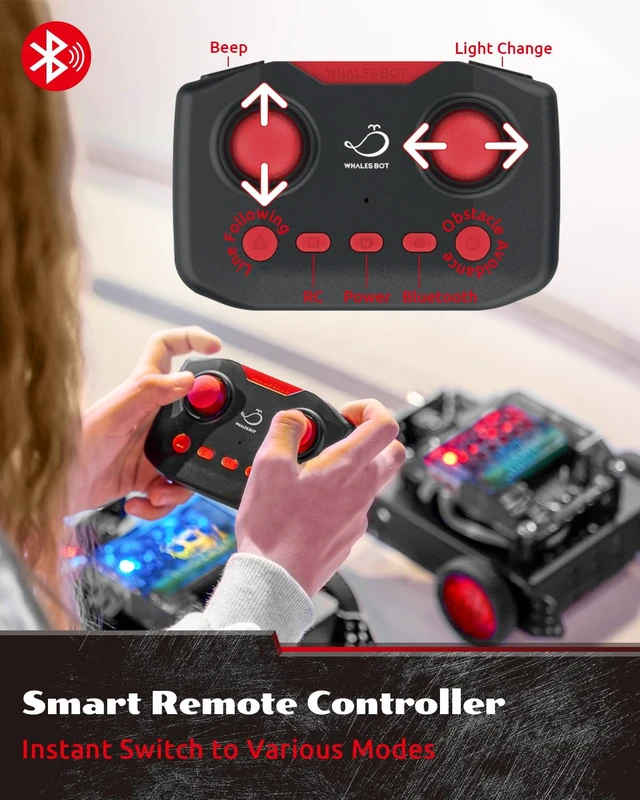 Alt view image 3 of 7 - Rocky Coding Robot Car Kit for Kids 8-12 12-16, STEM Educational Engineering Toy, Scratch Python C Programming & Remote Control, Science Gift for 8 9 10 11 12+ Year Old Boys Girls