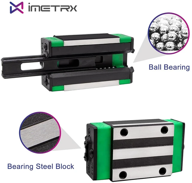 Alt view image 4 of 6 - HGR20 Linear Guide Rail Kit - 2 Pcs 1200mm Rails + 4 Pcs HGH20CA Bearing Blocks High Precision, Anti-Rust for 3D Printers, CNC Routers, Lathes & DIY Automated Machines