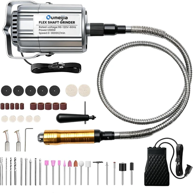Main image of 1200W Flex Shaft Rotary Tool, 30000RPM Hanging Grinder