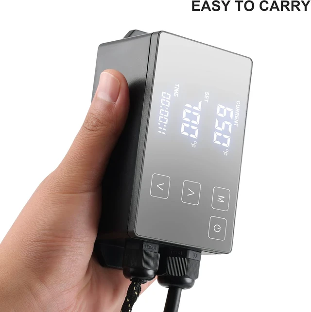 Alt view image 4 of 5 - Digital Temperature Controller with Accessories, Black, 110V, Easy to Use