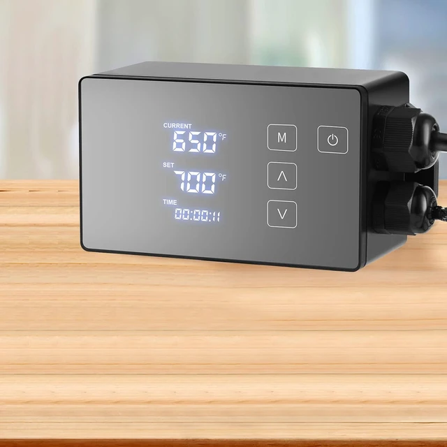 Alt view image 5 of 5 - Digital Temperature Controller with Accessories, Black, 110V, Easy to Use