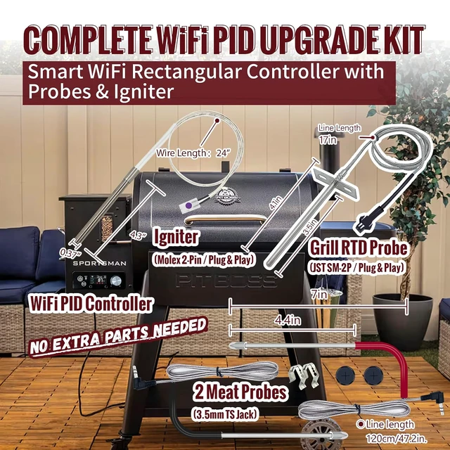 Alt view image 3 of 7 - Rectangular WiFi PID Control Panel Kit (AC03P9) for Pit Boss