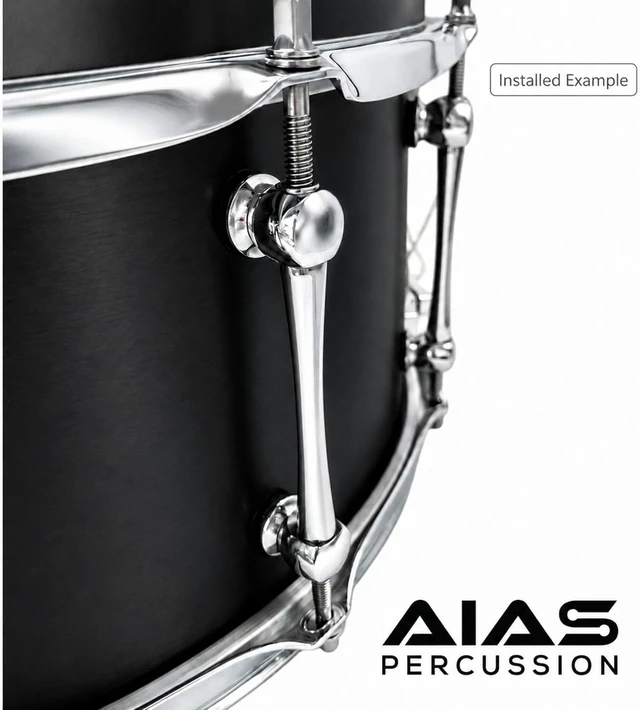 Alt view image 2 of 5 - Double-End Tube Lugs for Snare Drums, Chrome, 3.5 Inch, 10 Pack