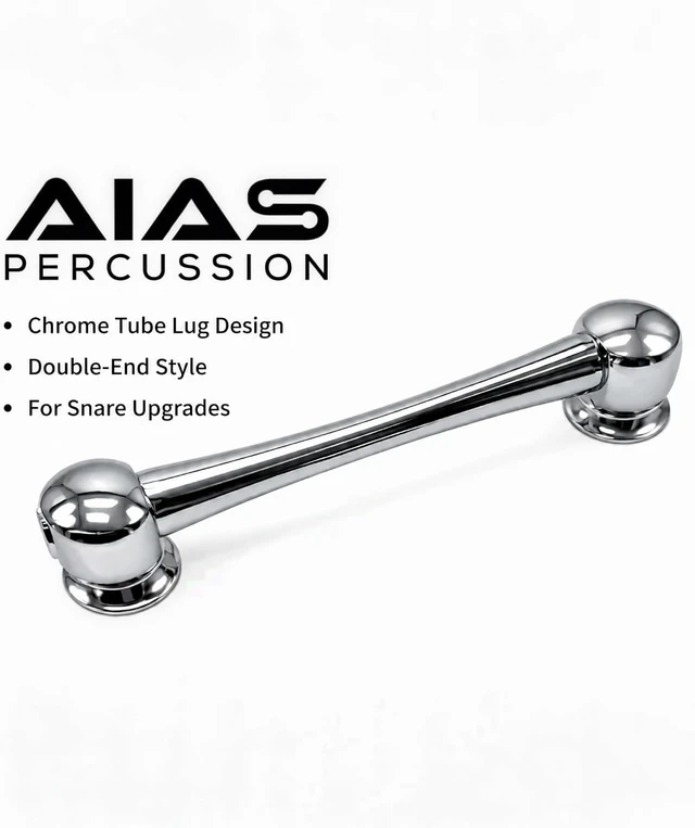 Alt view image 5 of 5 - Double-End Tube Lugs for Snare Drums, Chrome, 3.5 Inch, 10 Pack