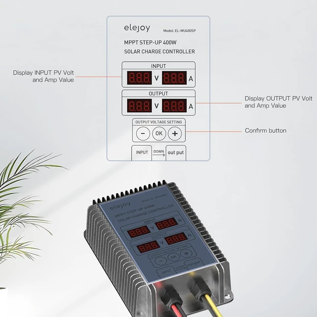 Alt view image 3 of 6 - 15A 400w MPPT Solar Charge Controller 24V-85V Step-Up Boost