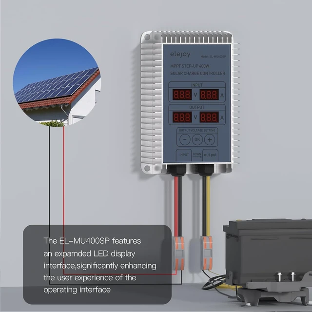 Alt view image 2 of 6 - 15A 400w MPPT Solar Charge Controller 24V-85V Step-Up Boost