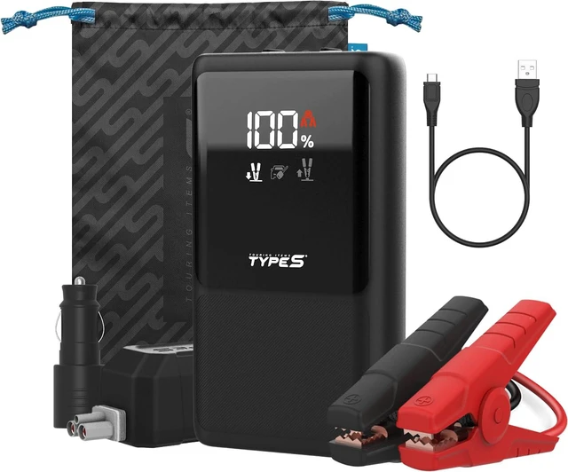 Main image of Type S Dynamic Classic DC10 Car Battery Jump Starter Portable Power Bank 500A Jump Starter Battery Pack for 6L Gas Engines / 4L Diesel with USB-C USB-A Outputs, incl Jumper Cable
