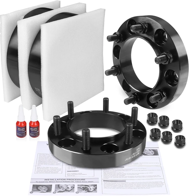 Alt view image 7 of 7 - 6x5.5 Hubcentric Wheel Spacers 1 Inch 6x139.7mm with 12x1.5 Studs & 106mm Center Bore, Forged for Tacoma, 4Runner, Tundra, FJ, Sequoia, GX460 & GX470 (1995-2023)