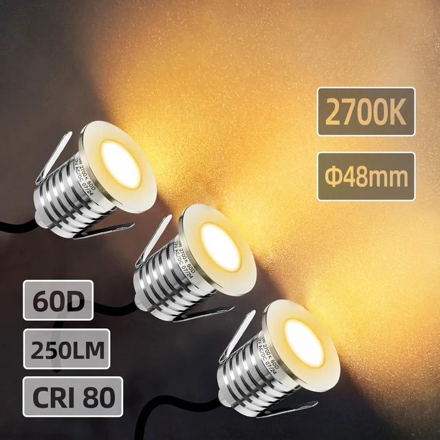 Alt view image 4 of 7 - 3W Recessed Low Voltage Deck Light 6 Pack 2Inch