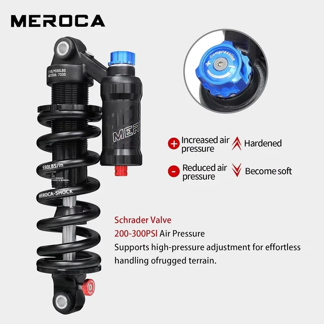 Alt view image 4 of 7 - 250mm Adjustable Air Spring Coil Over Rear Shock Absorber