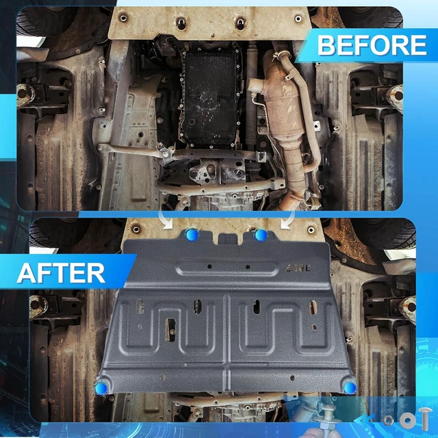 Alt view image 6 of 7 - Manganese Steel Under Shield W/Screws for 2015-2020 Ford F150 Diaper Panel