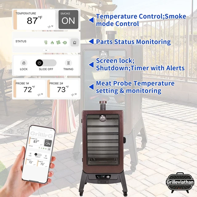 Alt view image 5 of 7 - WiFi Controller Replacement for Pit Boss Series 3/4 / 5/7 Vertical Pellet Smoker with Dual PID & App Control