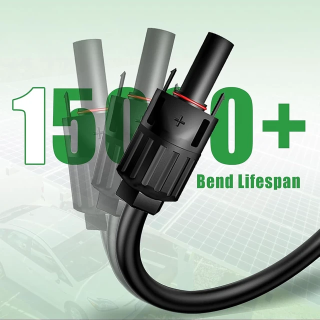 Alt view image 6 of 7 - 70 Feet 10AWG Twin Wire Solar Extension Cable with IP67 Male & Female Connectors Bonus 6 Pairs Connector Adapter Kit
