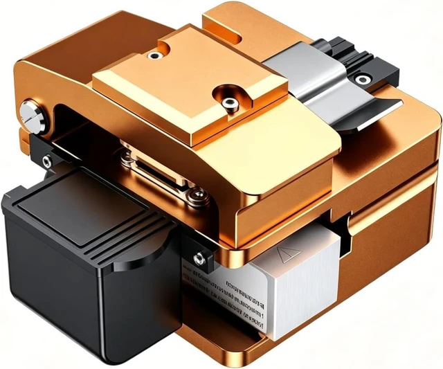 Main image of High Precision Optical Fiber Cleaver with Auto Scrap Collector, 16-Surface Tungsten Blade (48,000 Cleaves), 3-in-1 Universal Fixture for FTTH Splicing, Cold Connection & Hot Melt