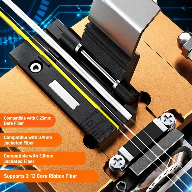 Alt view image 3 of 7 - High Precision Optical Fiber Cleaver with Auto Scrap Collector, 16-Surface Tungsten Blade (48,000 Cleaves), 3-in-1 Universal Fixture for FTTH Splicing, Cold Connection & Hot Melt