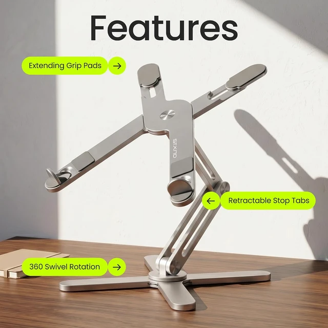 Alt view image 3 of 7 - Model-X 2.0 Laptop Stand, Laptop Stand for Desk Adjustable Height