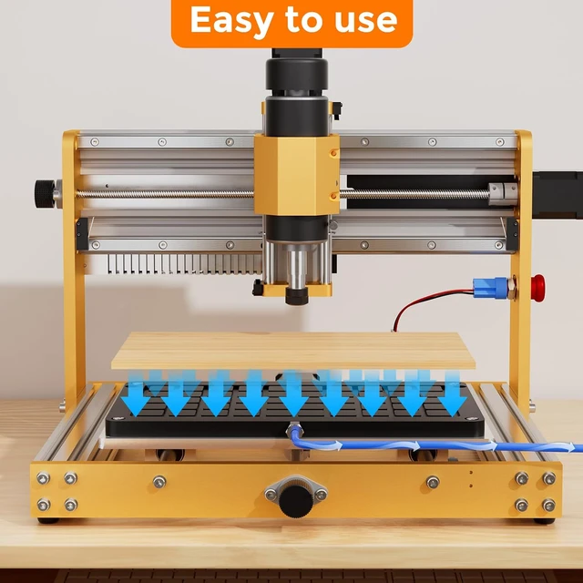 Alt view image 5 of 7 - 3018 Vacuum Table for CNC Series 3018 Pro Max, 3018 Pro Ultra, Workholding Suction Table Set for Engraving and Milling. Area: 300x180x15mm