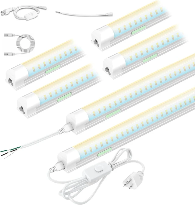 Main image of Dimmable LED Shop Lights 4FT,30W 4500LM,6CCT Tunable,Plug-in Garage Lights