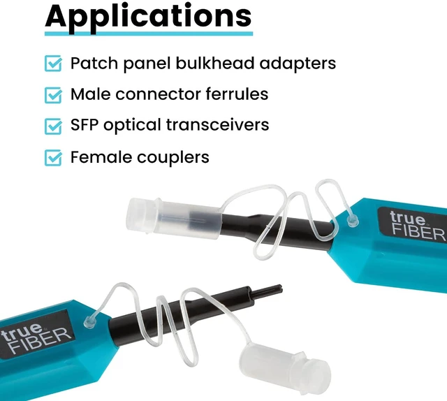 Alt view image 2 of 7 - Fiber Optic Dual Position Pen Click Cleaner, SC/ST/FC, 800+ Cleans, UPC/ Connector Ferrules, 2.50mm, 5 Pack