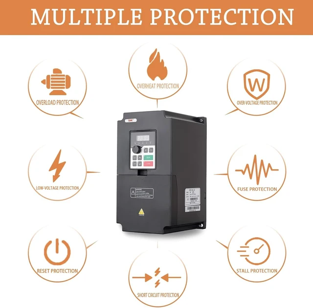 Alt view image 4 of 7 - 2.2KW 380V 3HP 5A AC VFD Converter Single to 3 Phase Inverter