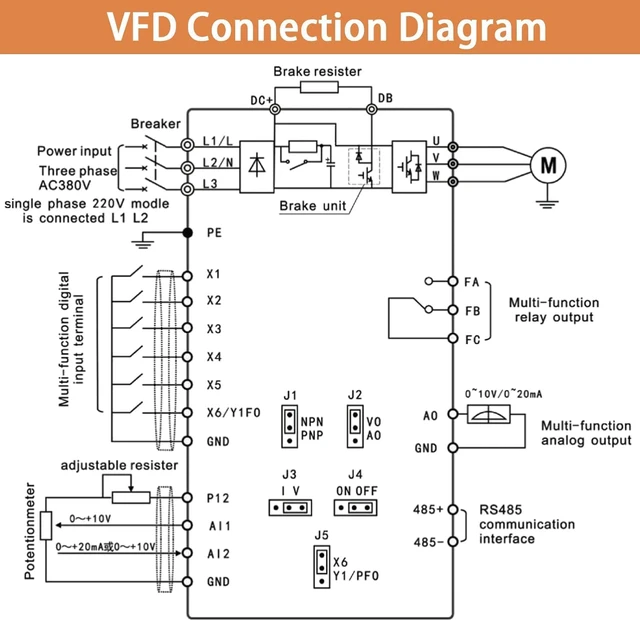 Alt view image 5 of 7 - 2.2KW 380V 3HP 5A AC VFD Converter Single to 3 Phase Inverter