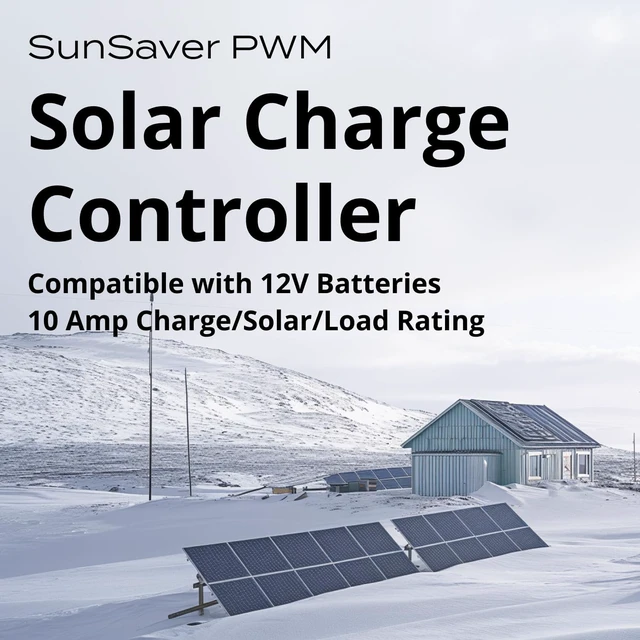 Alt view image 2 of 6 - Morningstar SunSaver 10A PWM Solar Charge Controller (SS-10-12V) - Solar Panel Regulator for 12V Batteries, Four Stage Battery Charging, HazLoc Rated, Low Noise, 5 Year WTY - Designed in The USA