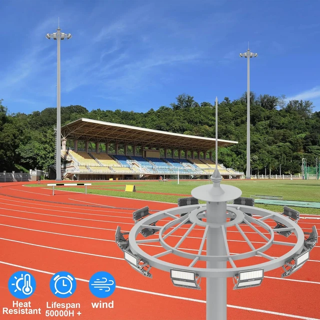 Alt view image 5 of 6 - LED Flood Light Outdoor, Led Stadium Lights Super Bright Security Lights 300W, 39000Lumen, Surge 6KV, IP67 Waterproof, 6500K Daylight White