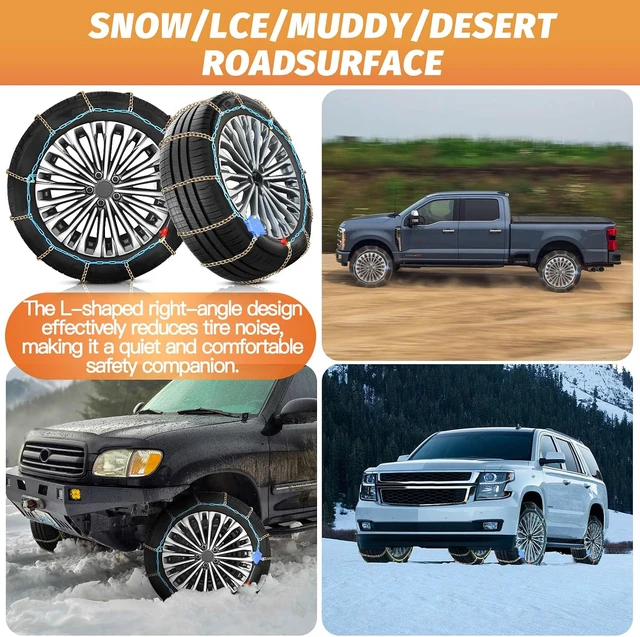 Alt view image 6 of 7 - Auto Lock Snow Tire Chains Enhanced Mn Steel, Fits 245-285