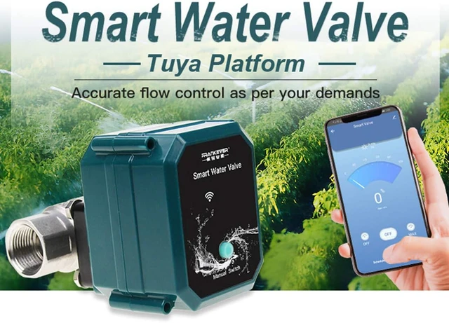 Alt view image 7 of 7 - DN15 Smart Water Valve WiFi Remote Control Faucet Timer 1/2" Hose