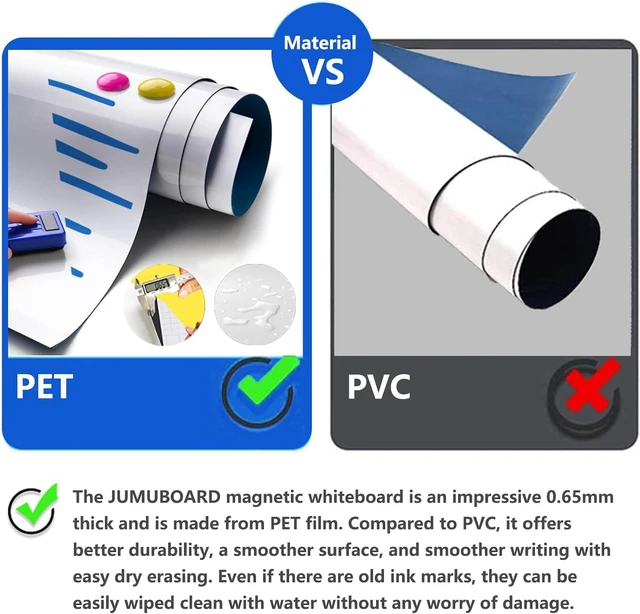 Alt view image 4 of 7 - Self-Adhesive Magnetic Dry Erase Whiteboard Sticker, 79" x 40"
