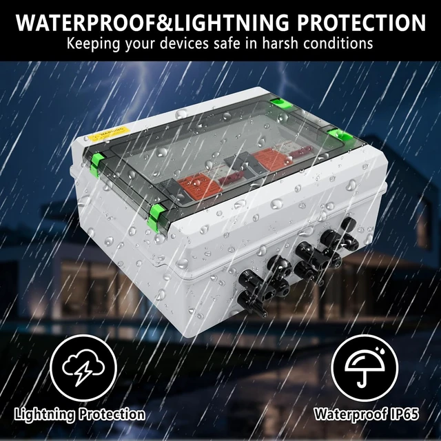 Alt view image 5 of 7 - DC500V 32A 2 Strings Solar Combiner Box 2-In-2-Out