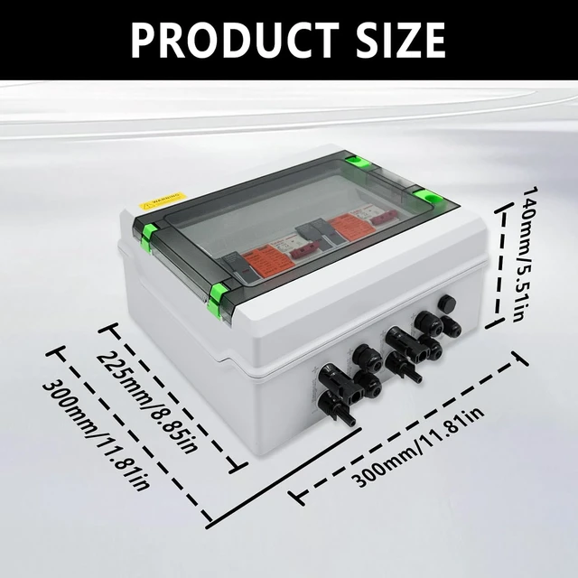 Alt view image 6 of 7 - DC500V 32A 2 Strings Solar Combiner Box 2-In-2-Out