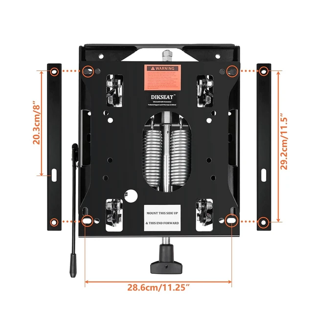 Alt view image 2 of 7 - Universal Seat Suspension Kit with Seat Sliding Rail, Low Profile Heavy-Duty for Zero Turn Lawn Mower Tractor, Skid Steer, Forklift, Bulldozer, Compatible with Most Zero Turn Mowers - 1 Year Warranty