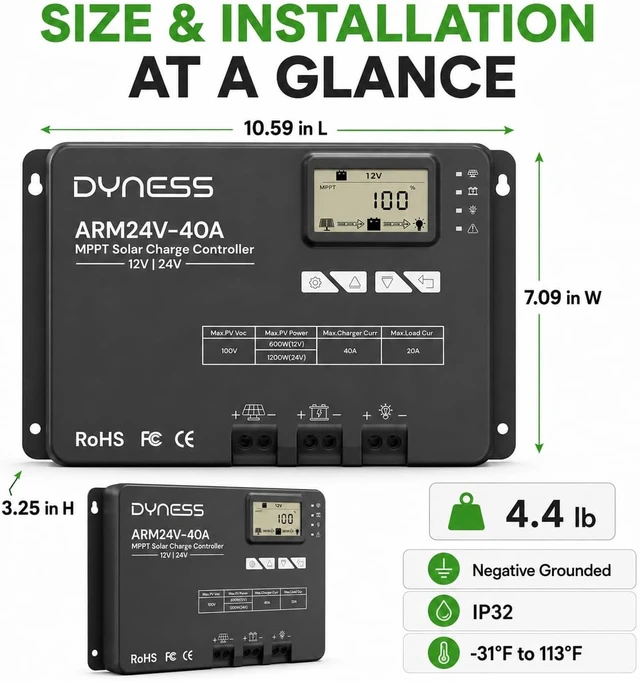 Alt view image 4 of 7 - MPPT Solar Charge Controller with Bluetooth APP Control 40A 12V/24V
