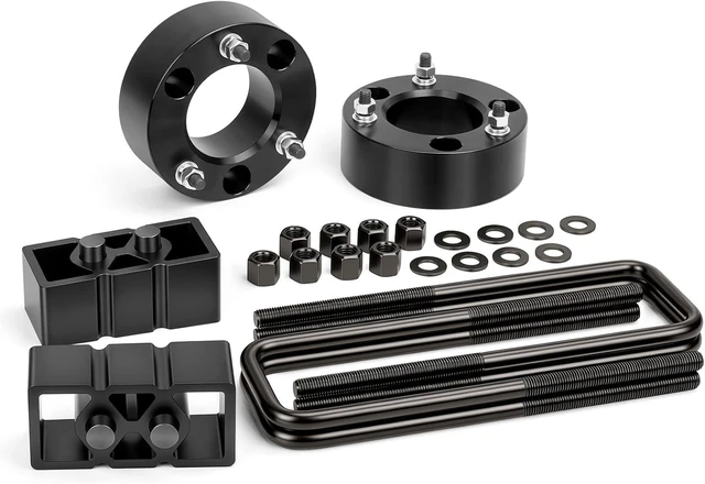 Main image of KSP F150 Leveling Lift Kit 3" Front + 2" Rear Full Suspension Kit with Aluminum Lift Spacers, Lift Blocks & Steel Extended U Bolts for Ford F150 2004-2020 2WD/4WD