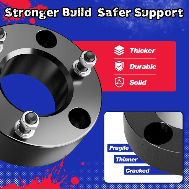 Alt view image 3 of 7 - KSP F150 Leveling Lift Kit 3" Front + 2" Rear Full Suspension Kit with Aluminum Lift Spacers, Lift Blocks & Steel Extended U Bolts for Ford F150 2004-2020 2WD/4WD