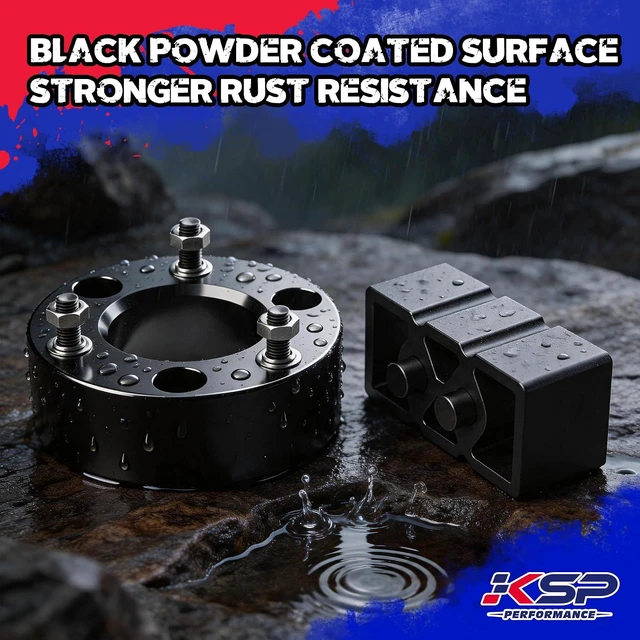 Alt view image 7 of 7 - KSP F150 Leveling Lift Kit 3" Front + 2" Rear Full Suspension Kit with Aluminum Lift Spacers, Lift Blocks & Steel Extended U Bolts for Ford F150 2004-2020 2WD/4WD