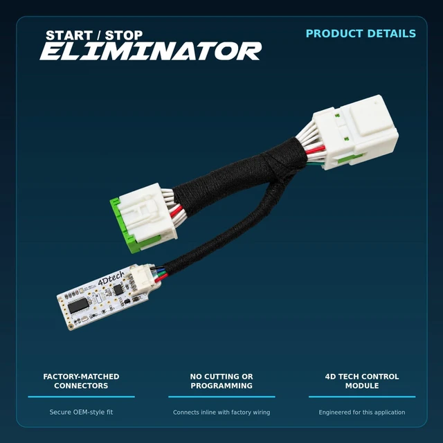 Alt view image 2 of 6 - 4D Tech Auto Start Stop Eliminator for 2021-2026 Ford F150