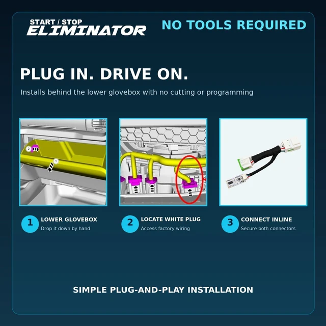 Alt view image 4 of 6 - 4D Tech Auto Start Stop Eliminator for 2021-2026 Ford F150