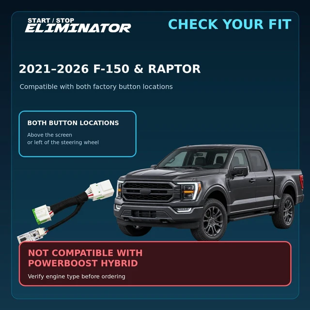 Alt view image 5 of 6 - 4D Tech Auto Start Stop Eliminator for 2021-2026 Ford F150