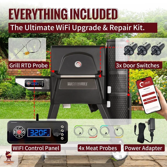 Alt view image 7 of 7 - Complete WiFi Control Kit for Masterbuilt Gravity 560/800/1050