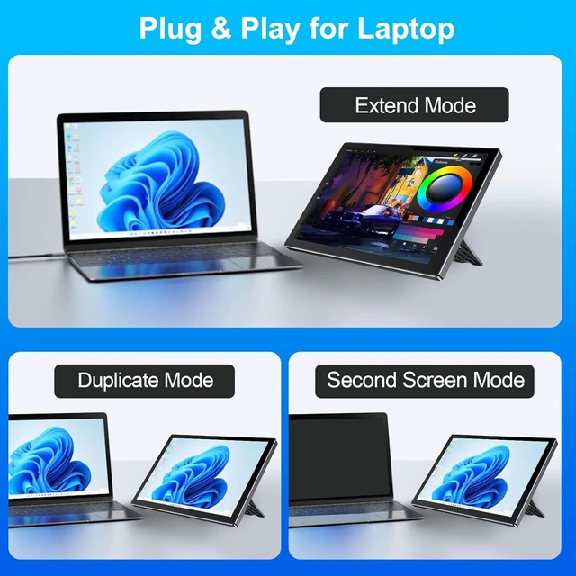 Alt view image 6 of 7 - 10.1 Touchscreen Monitor for Raspberry Pi,1920 * 1200,HDMI USB-C(dark)