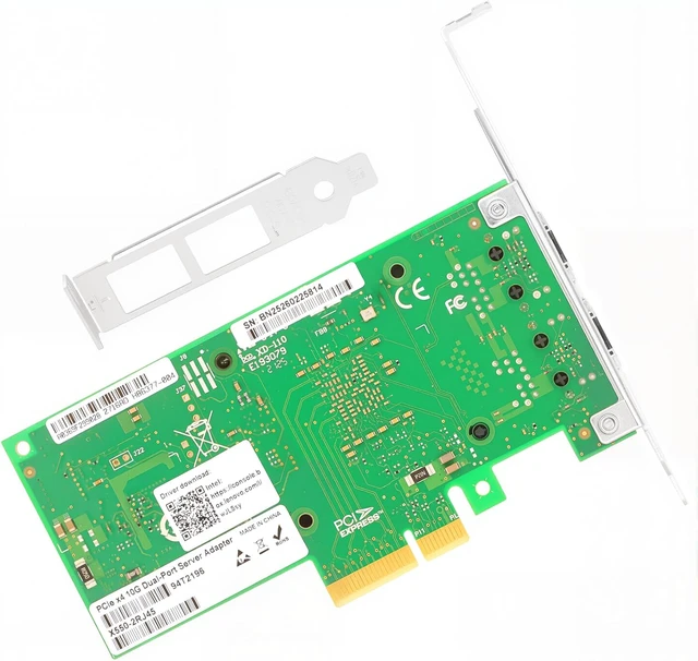 Alt view image 5 of 6 - for X550-T2 10GbE PCIe 3.0 x4 NIC, Dual RJ45 10GBASE-T Adapter
