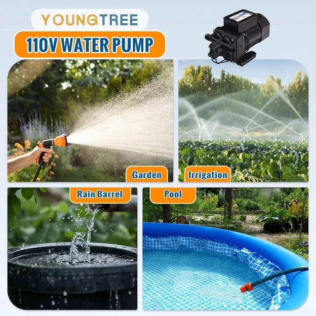 Alt view image 7 of 7 - Brushless 110V Water Pressure Transfer Pump Continuous Duty 6.0GPM 55PSI On Demand Fresh Water Diaphragm Pump 110 Volt AC for Irrigation Garden Home Pool Car Washing Rain Barrel Industry